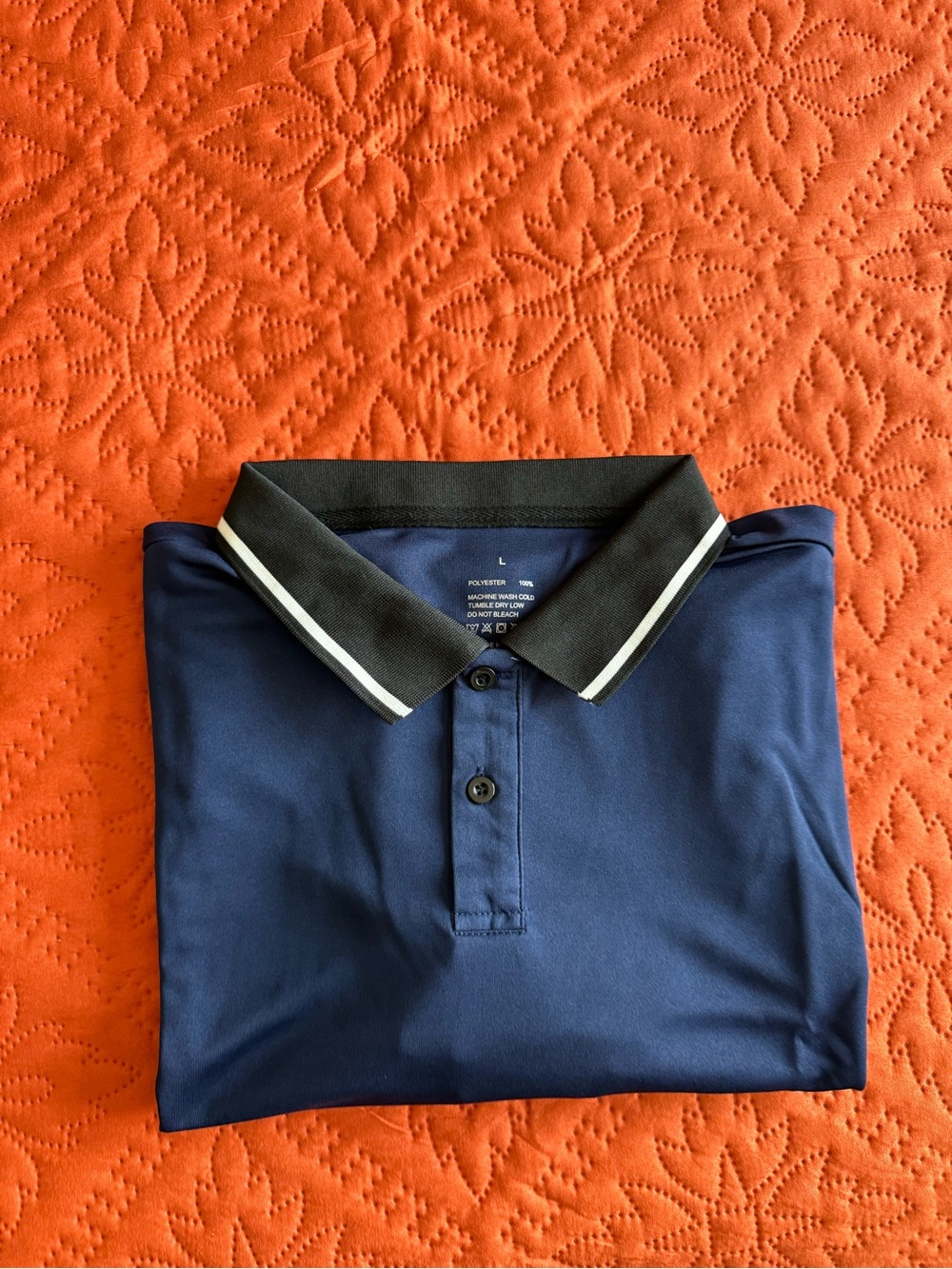 Classic Navy Polo with Black Contrast Collar